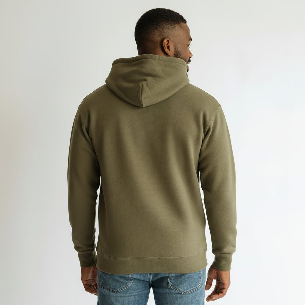 mens olive heavyweight hoodie