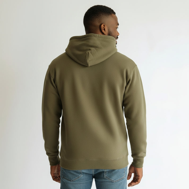 mens olive heavyweight hoodie