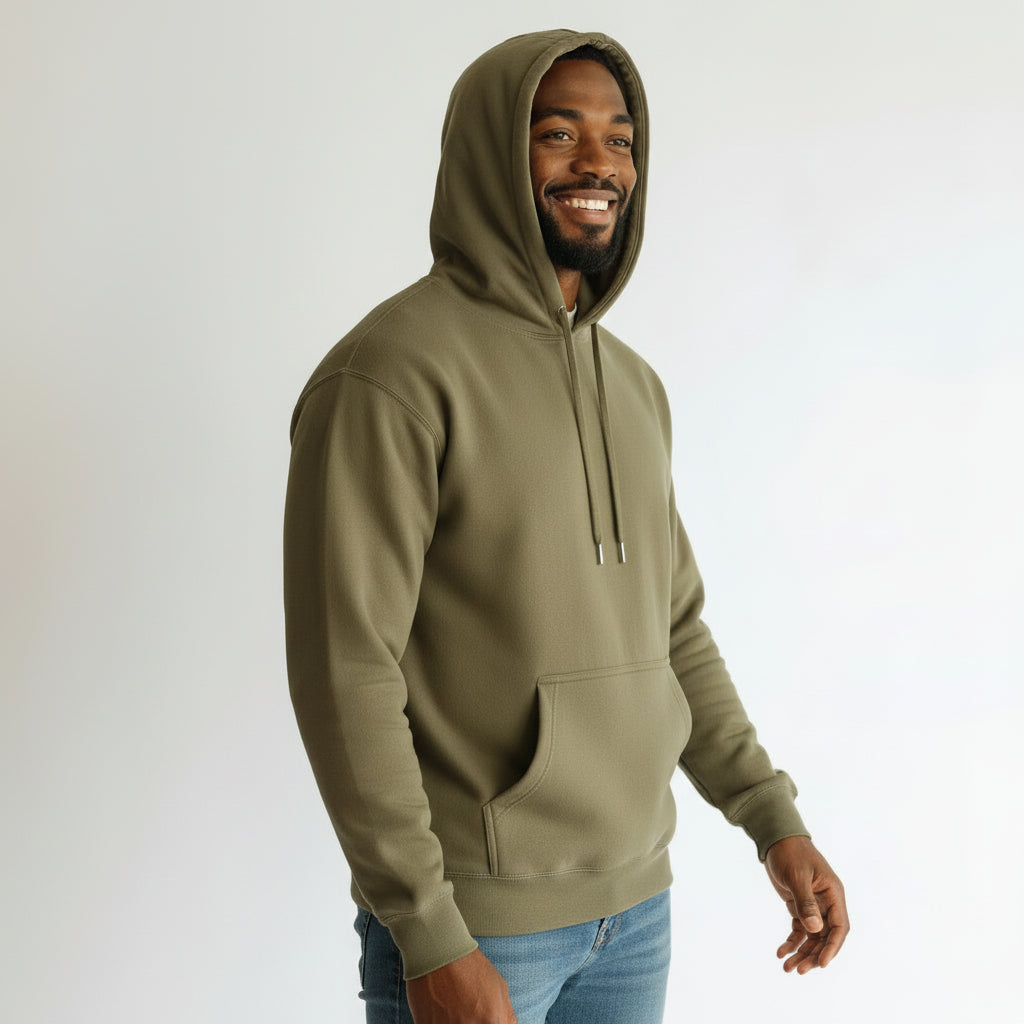 mens olive heavyweight hoodie