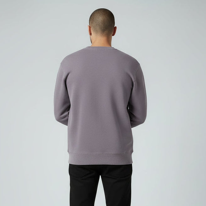 mens purple cotton long sleeve sweatshirt