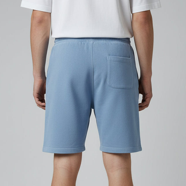 mens slate blue fleece sweatshorts