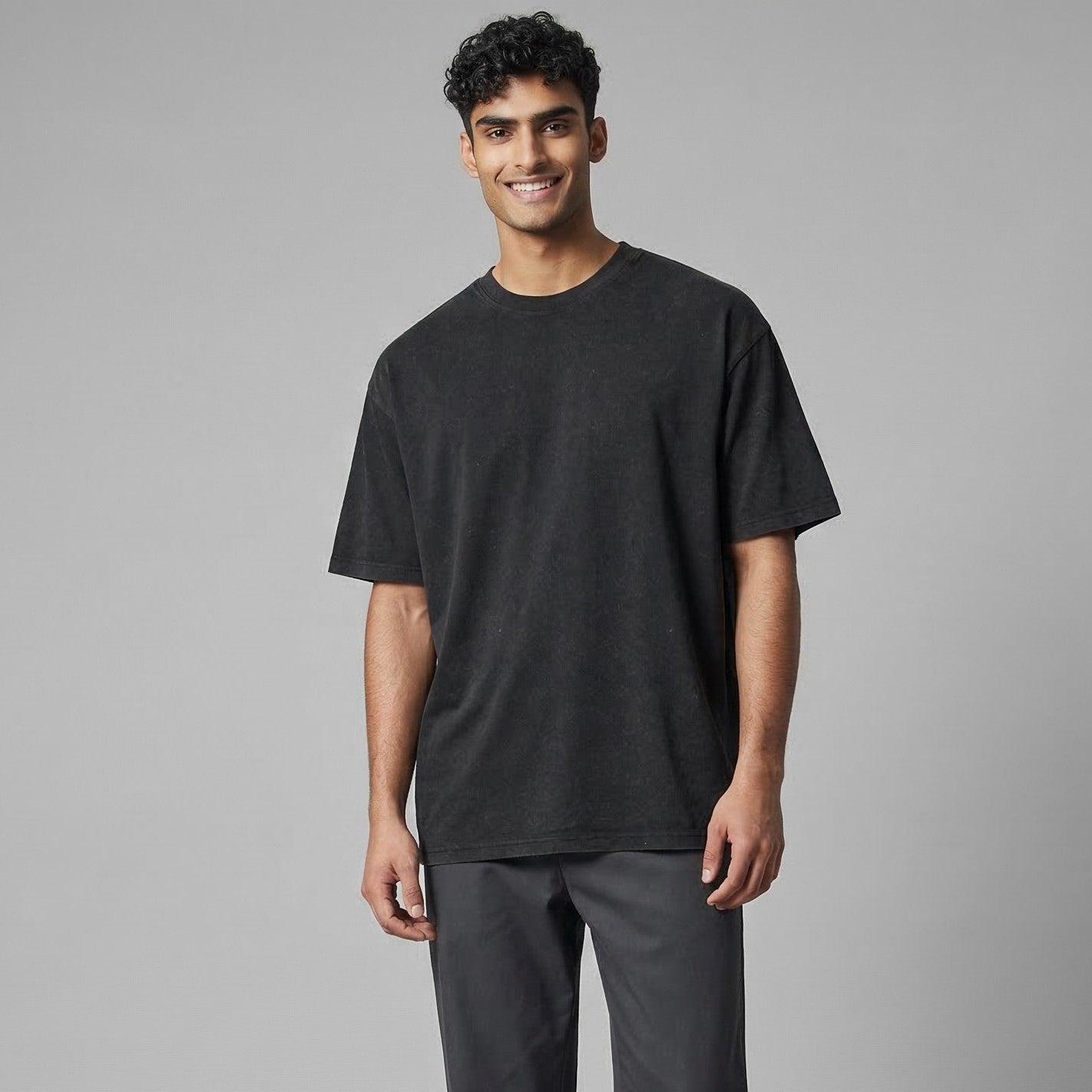 mens stone wash tee