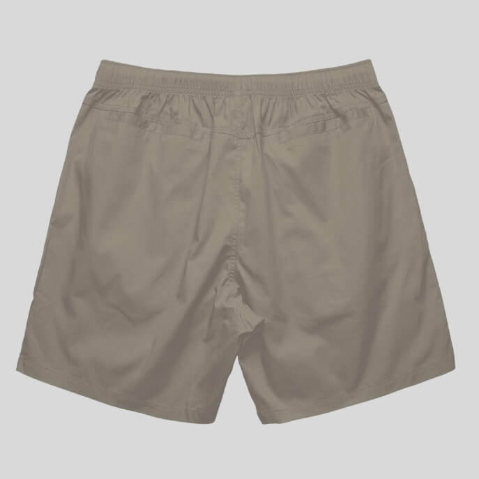 mens tan hoochie daddy shorts 5 inch inseam