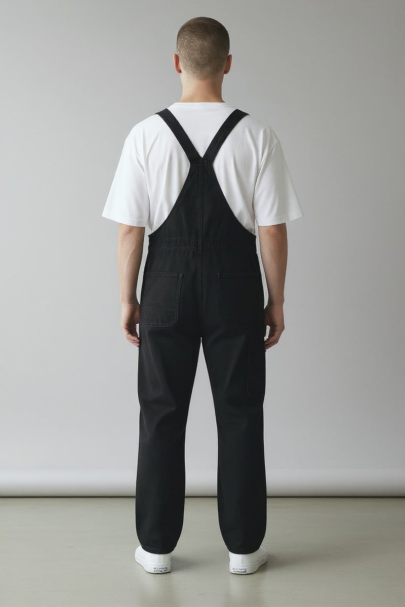 mens black canvas overalls