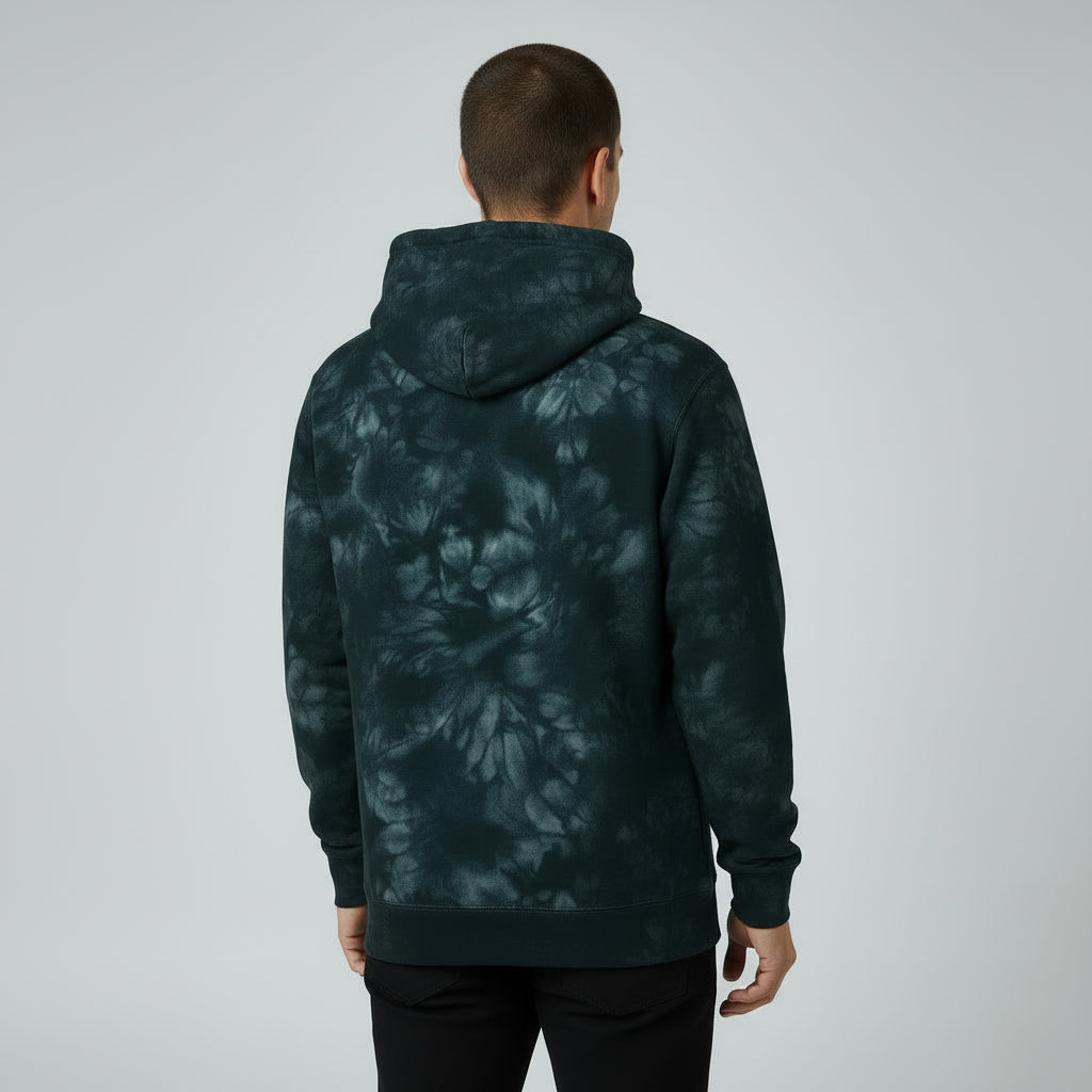 Mens Black Tie Dye Hoodie