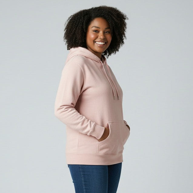 women dusty pink heavyweight pullover hoodie