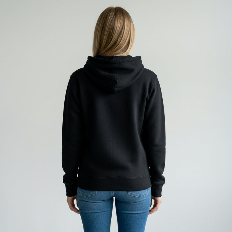 womens black heavyweight pullover hoodie