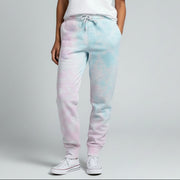womens cotton candy tie dye fleece joggers