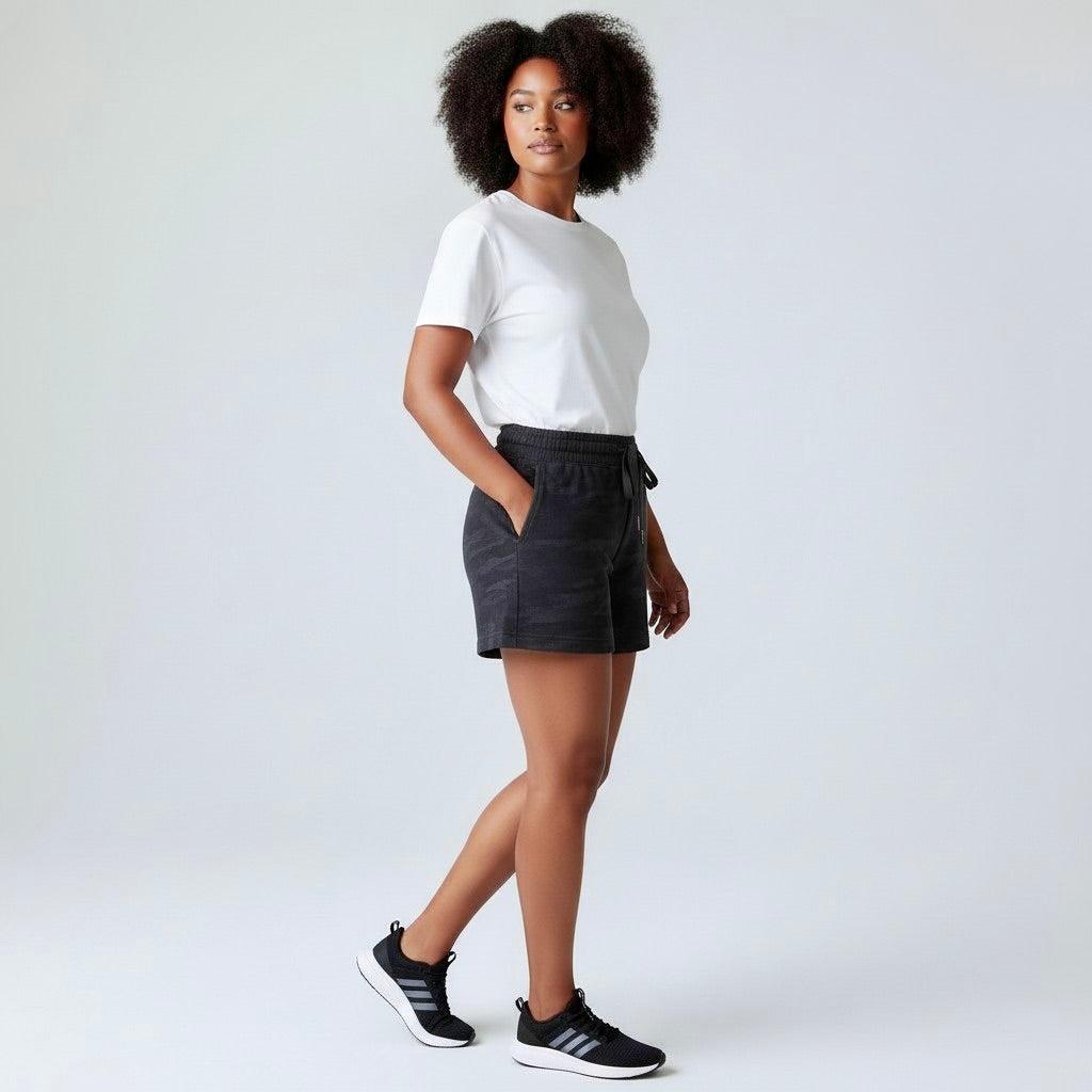 womens dark camo shorts