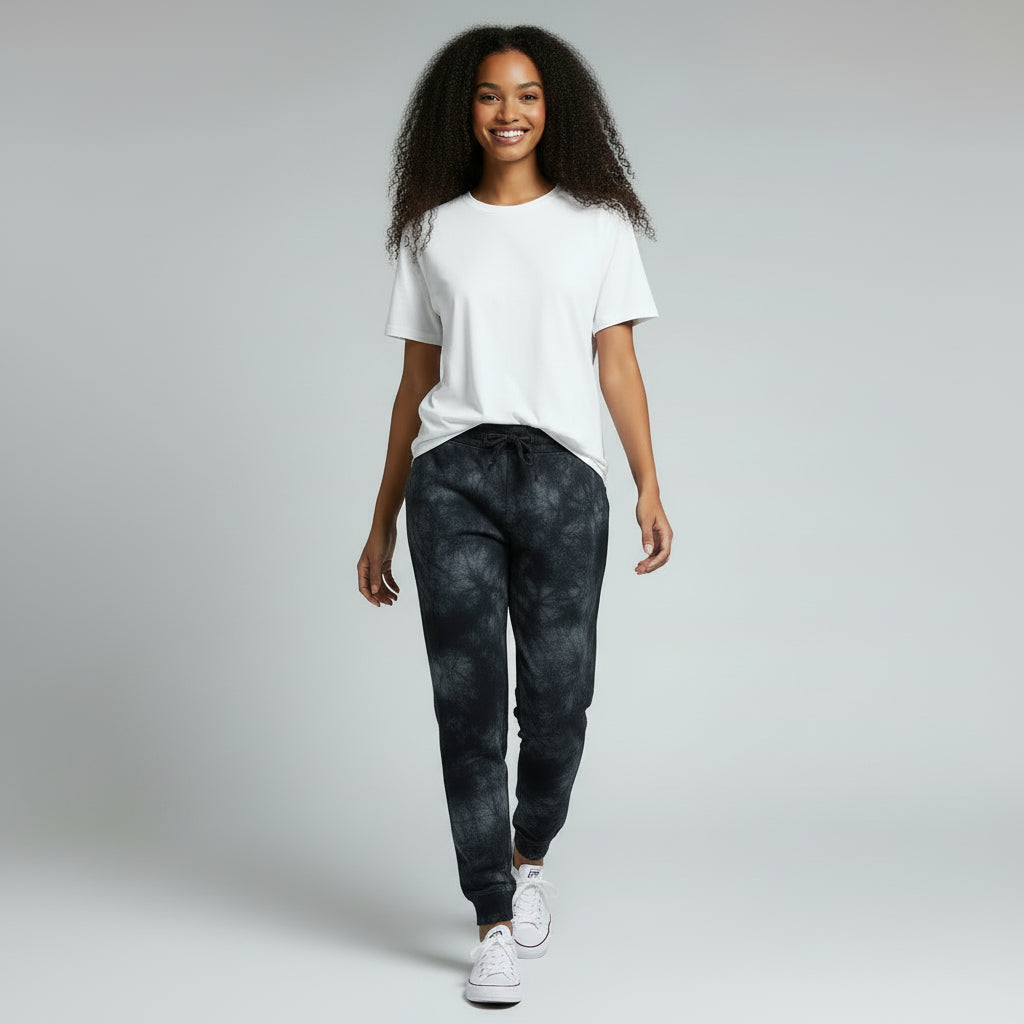 womens diamond dye fleece joggers
