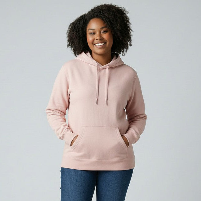 womens dusty oink heavyweight pullover hoodie