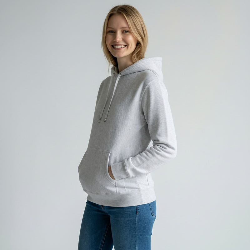 womens heather grey heavyweight pullover hoodie