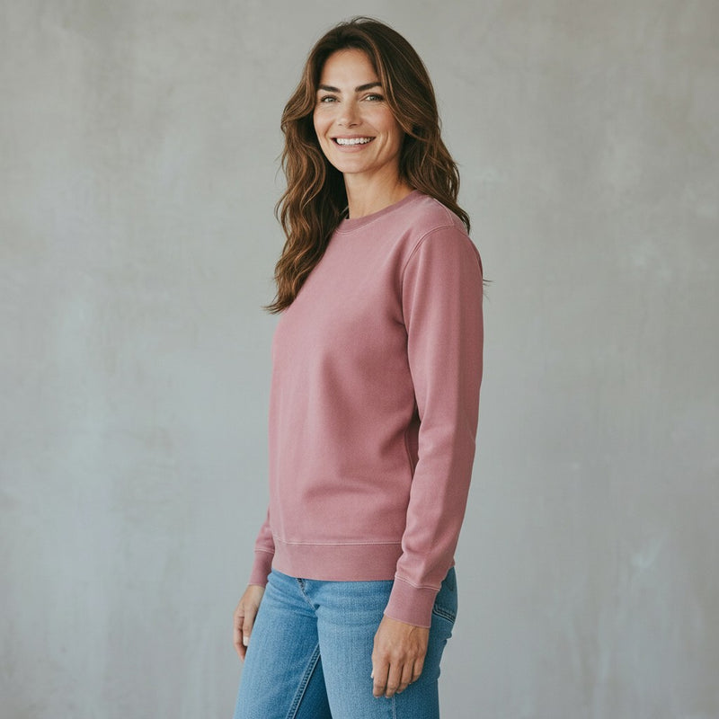 womens pigment dyed maroon sweatshirt