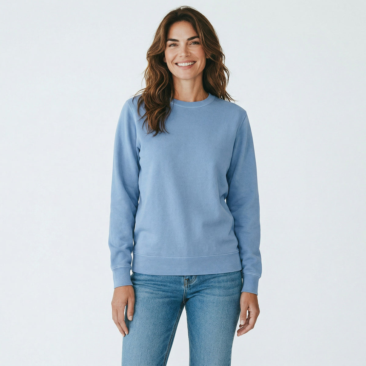 womens slate blue pigment sweatshirt