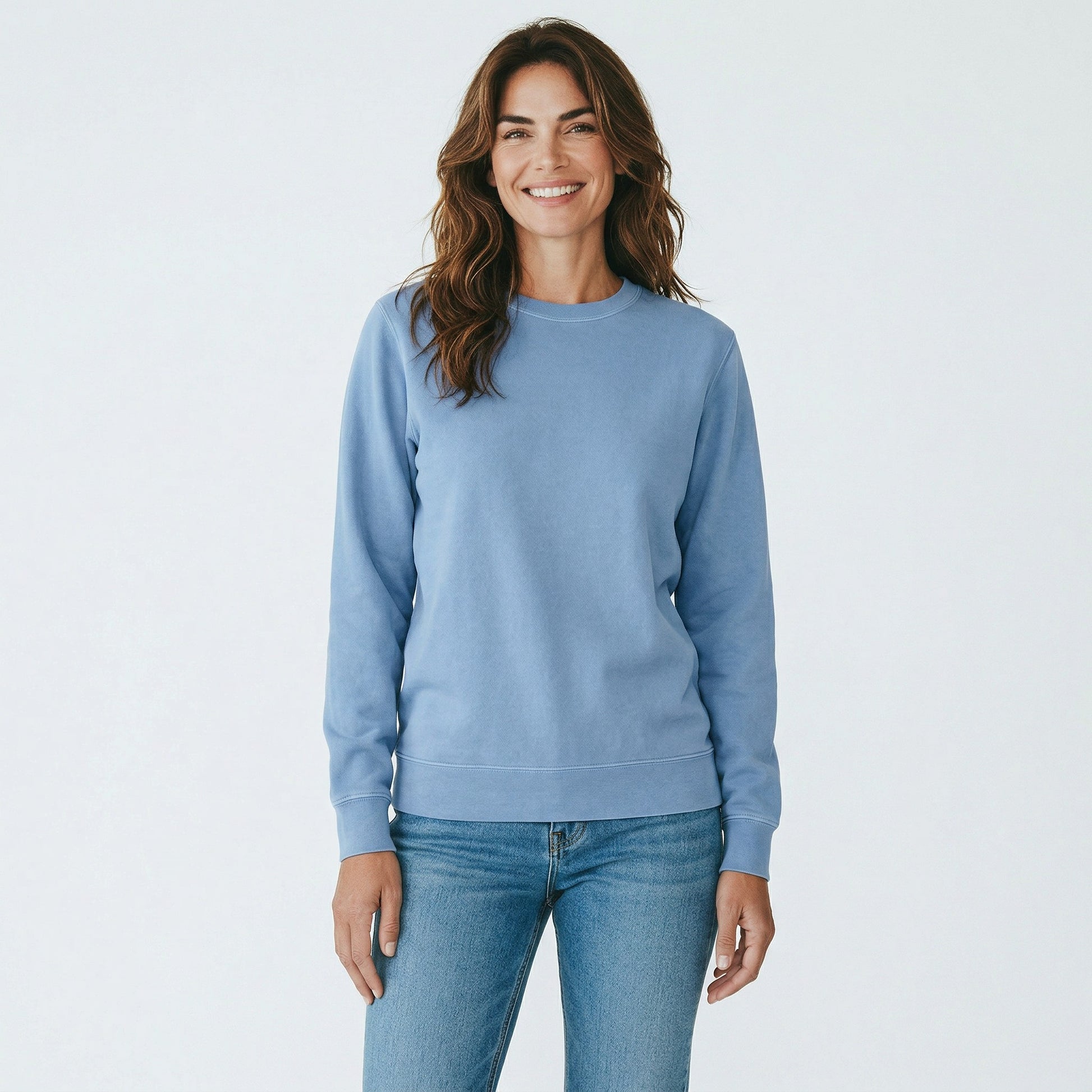 womens slate blue pigment sweatshirt
