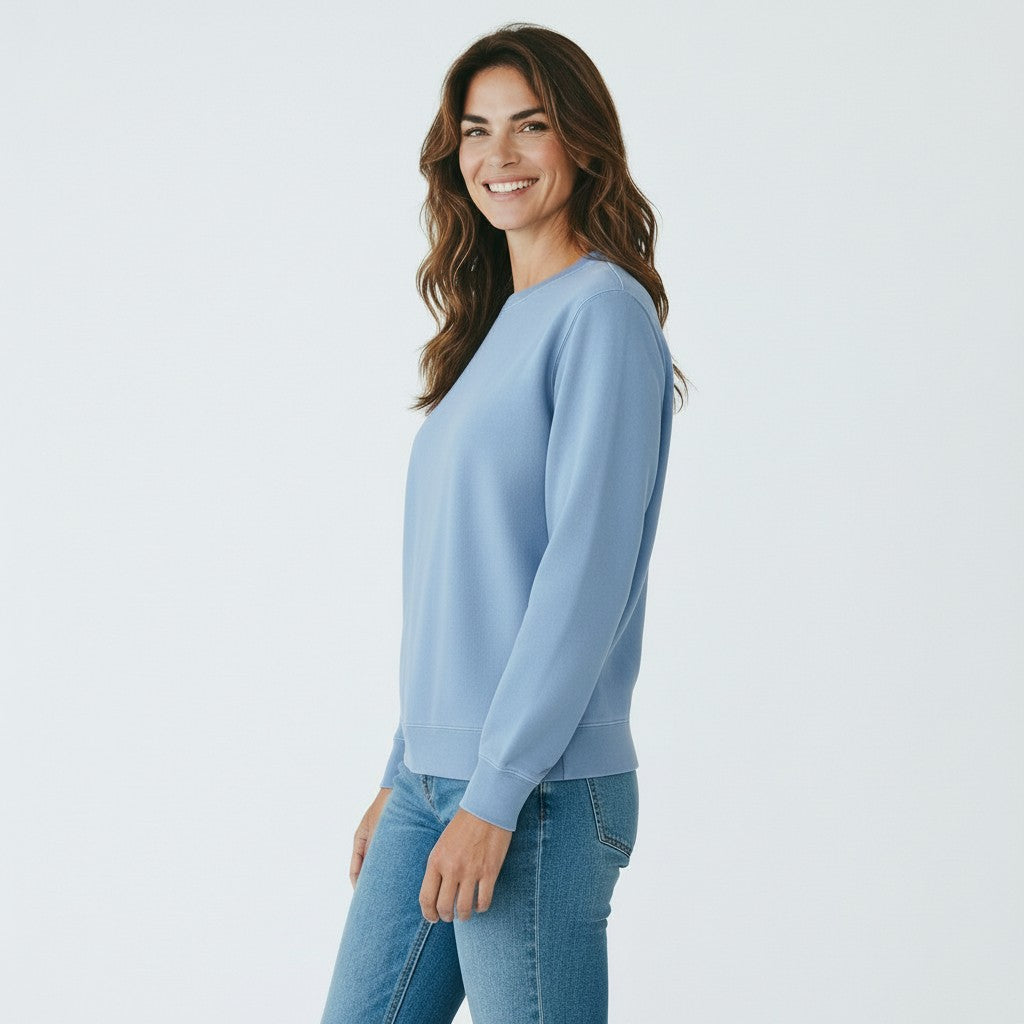 womens slate blue pigment sweatshirt