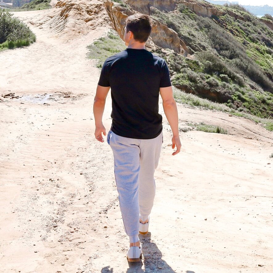 mens heather grey joggers