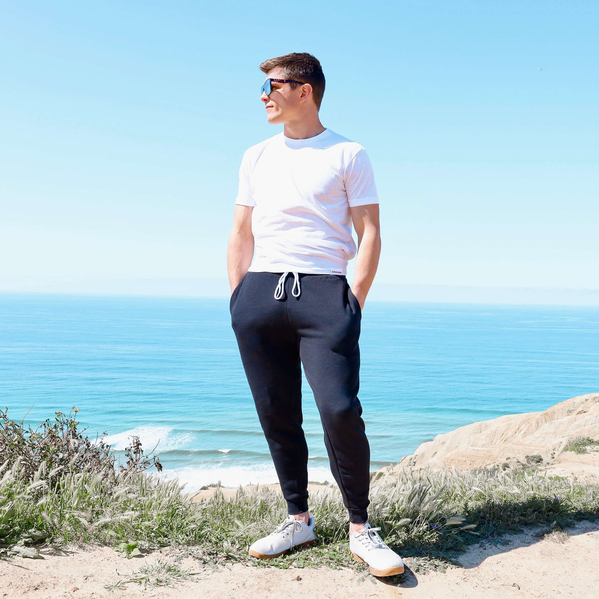 mens black joggers
