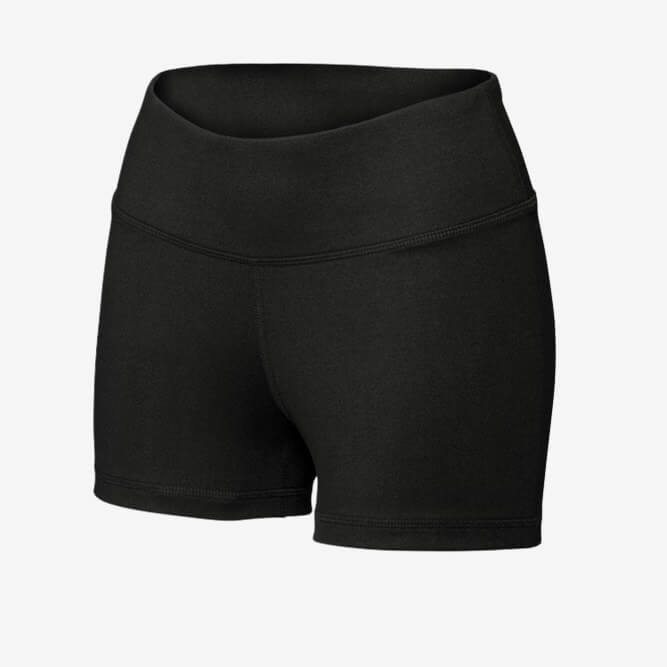 Womens Black 3 inch inseam training shorts