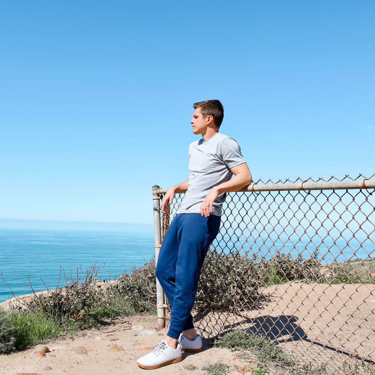 mens navy joggers