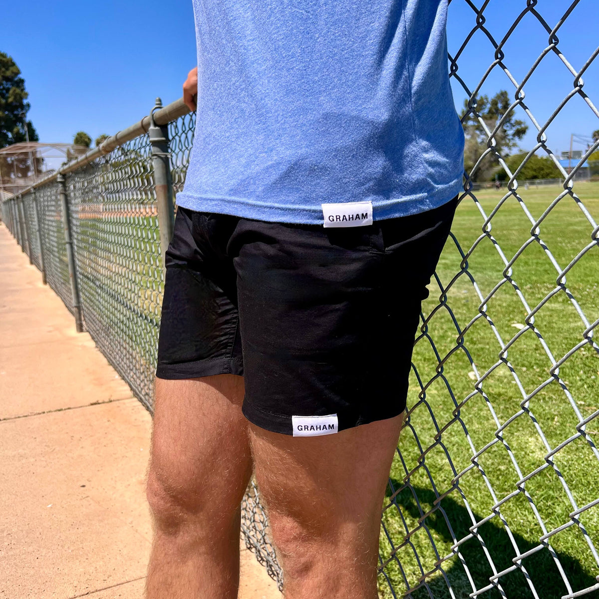 mens black hoochie daddy shorts