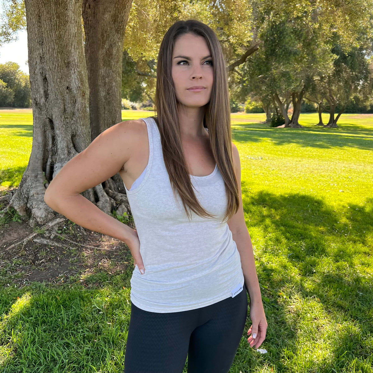 womens white tank top