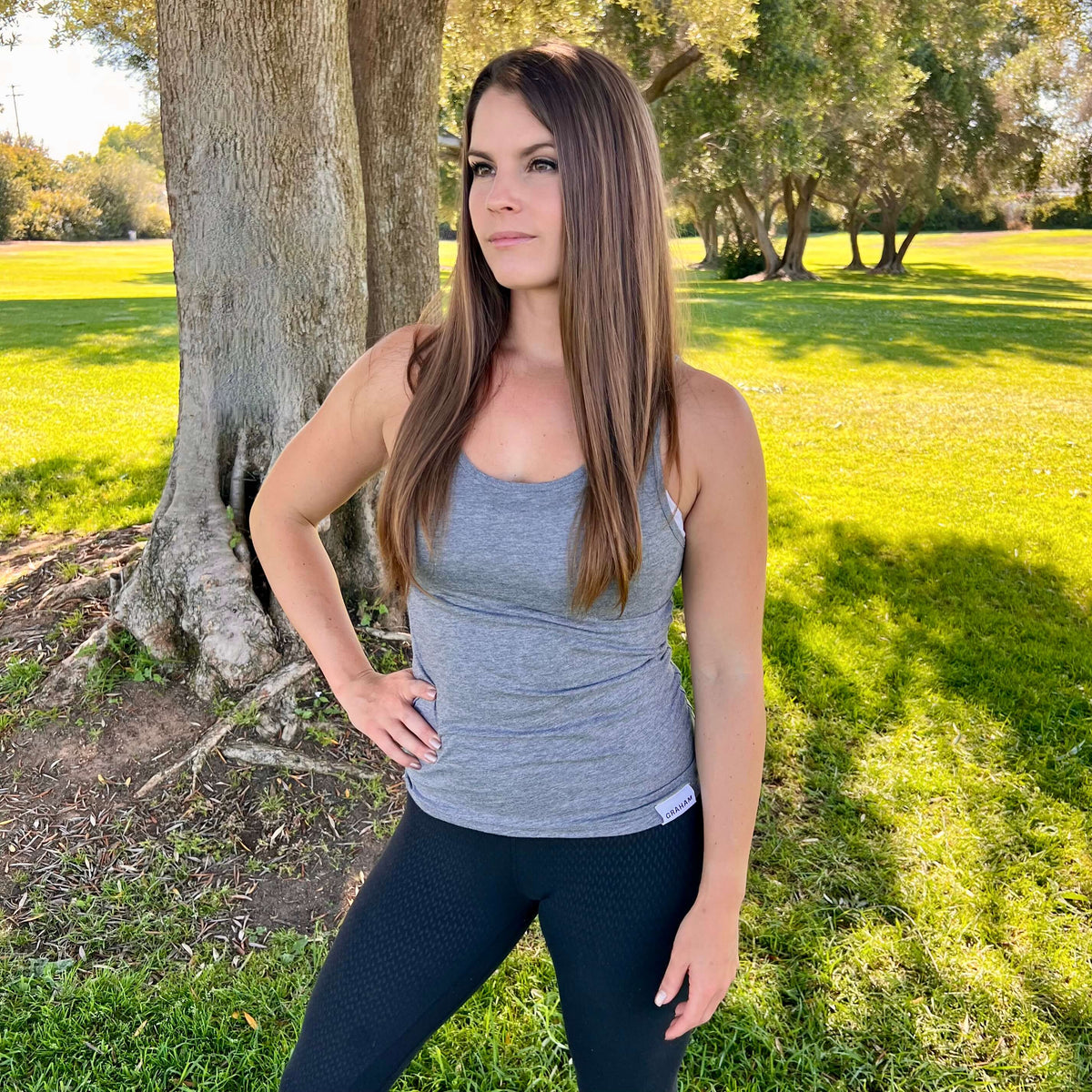 womens grey tank top