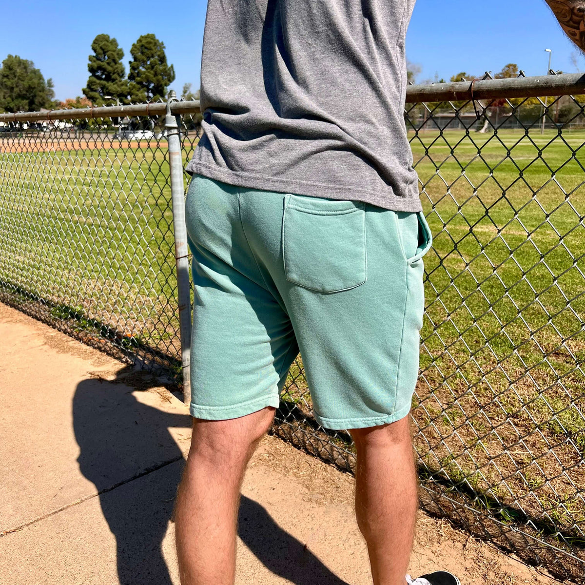 mens mint sweat shorts