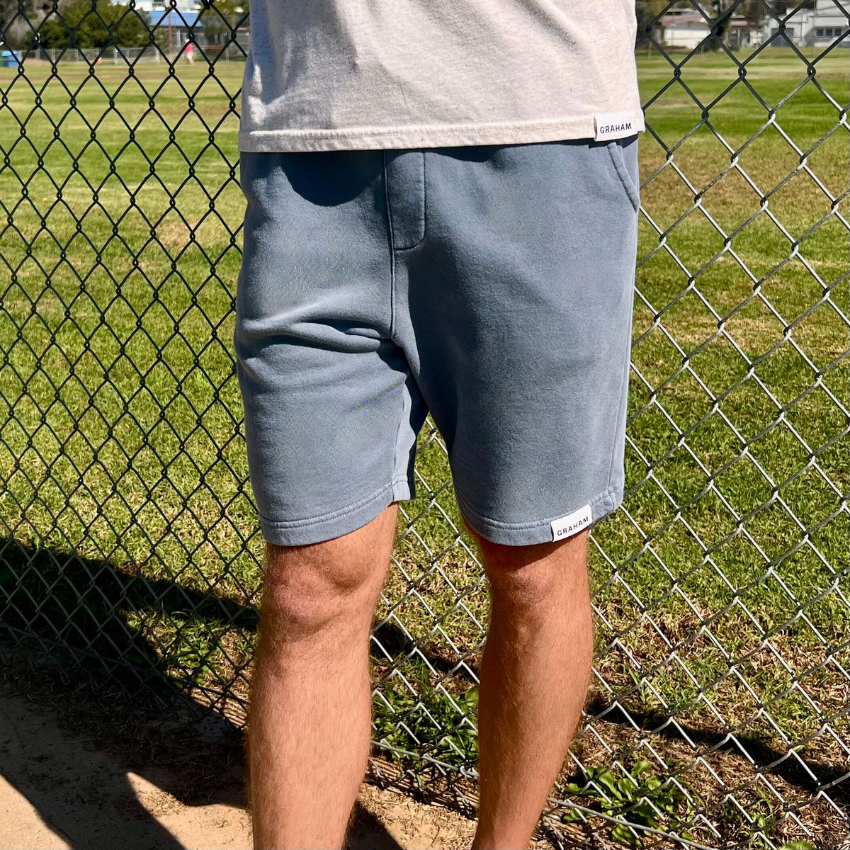 Mens blue sweat shorts