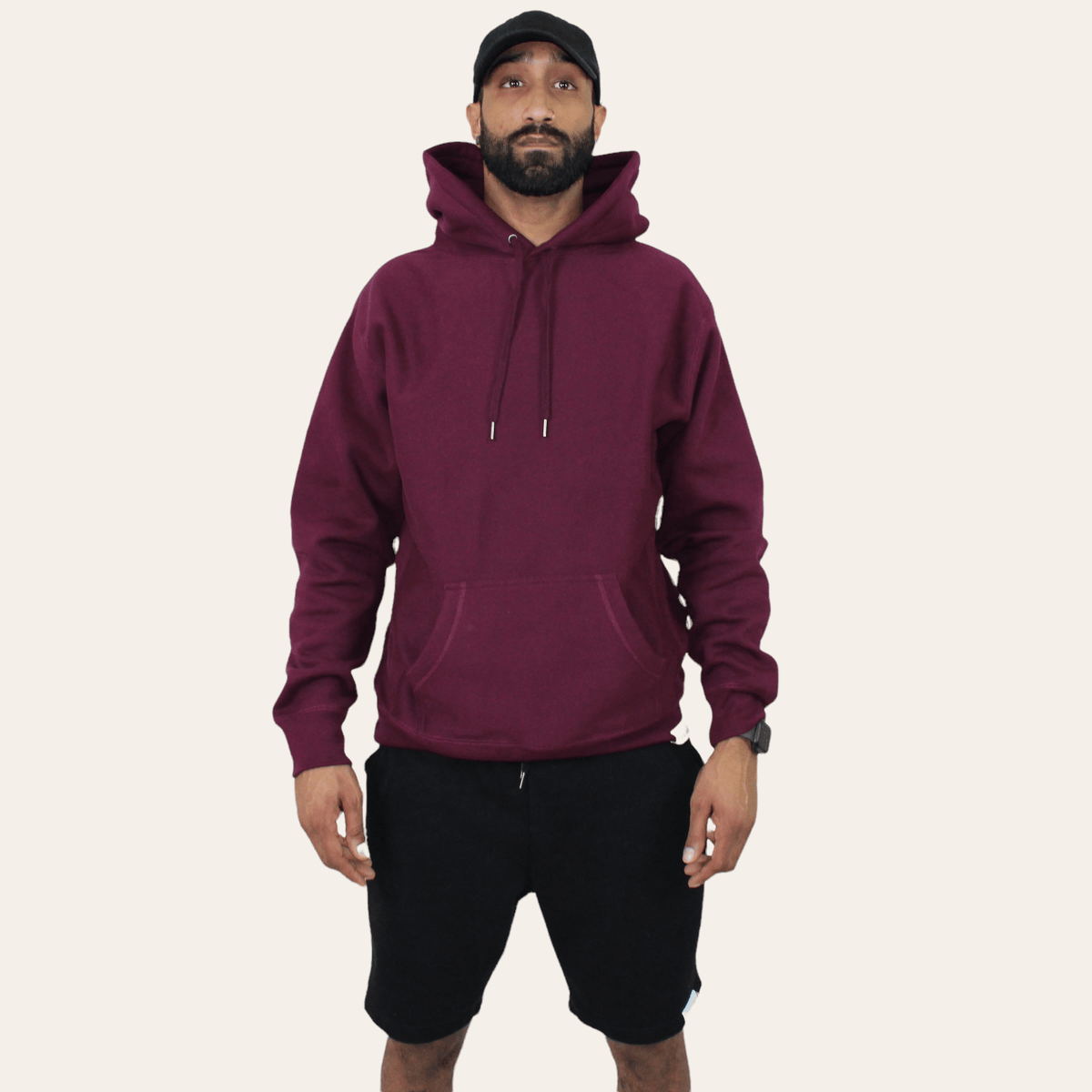 Mens maroon best sale hoodie pullover