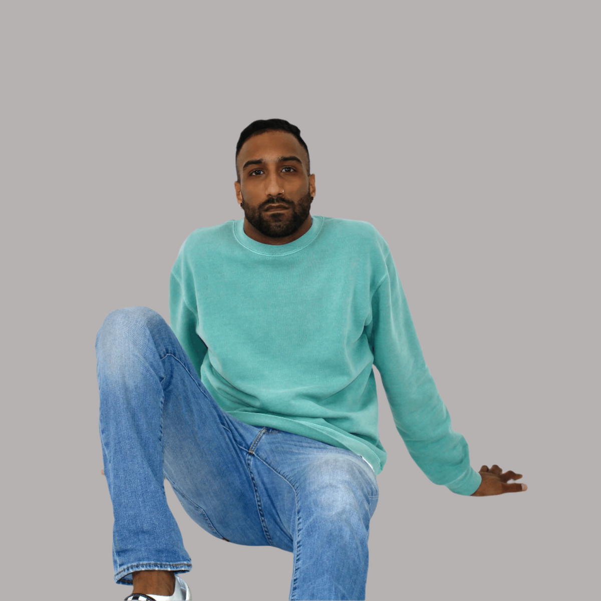 Mens turquoise discount sweatshirt