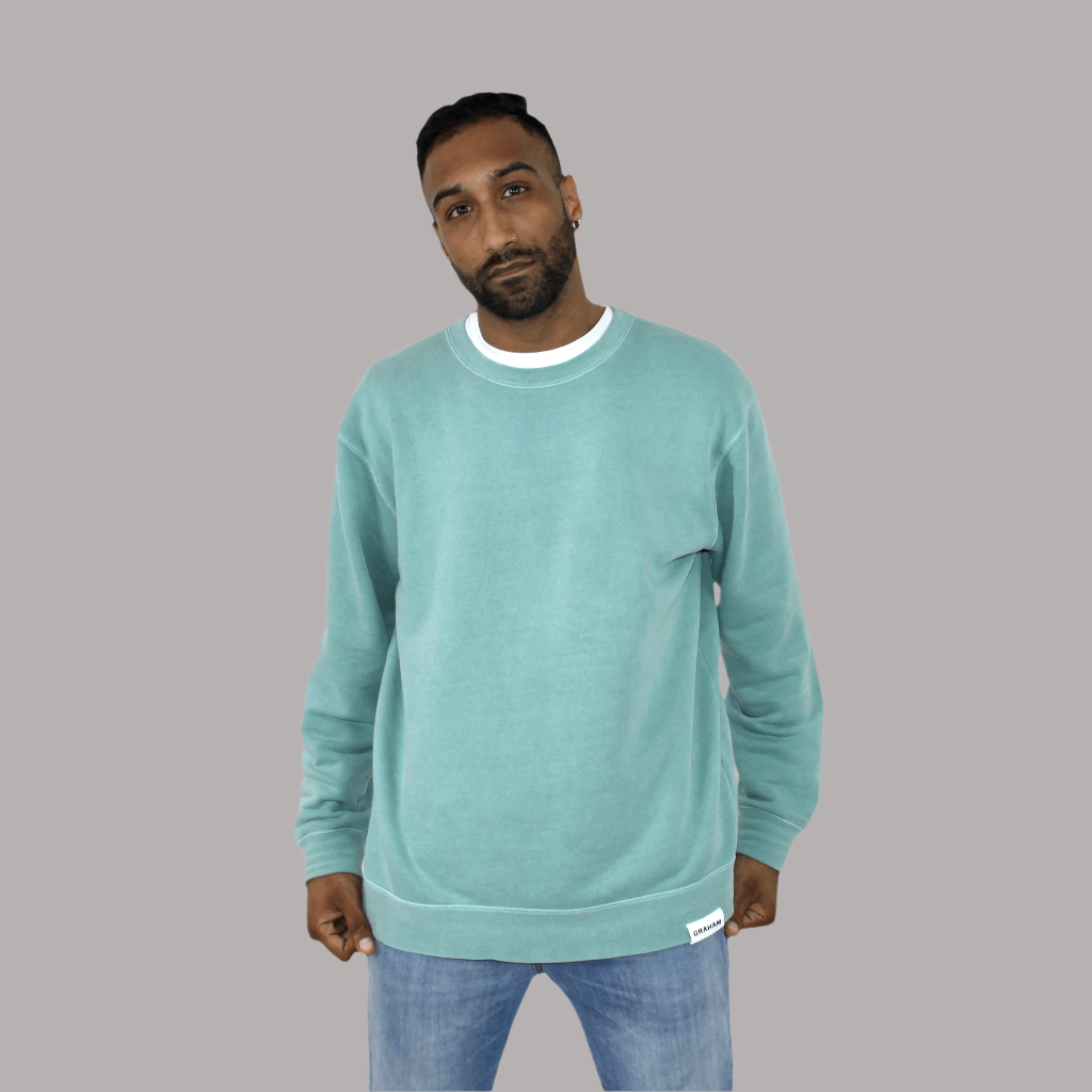 Mint Soft and Shrink Resistant Men s Crewneck Sweatshirt from Clothes By Graham Clothes by Graham