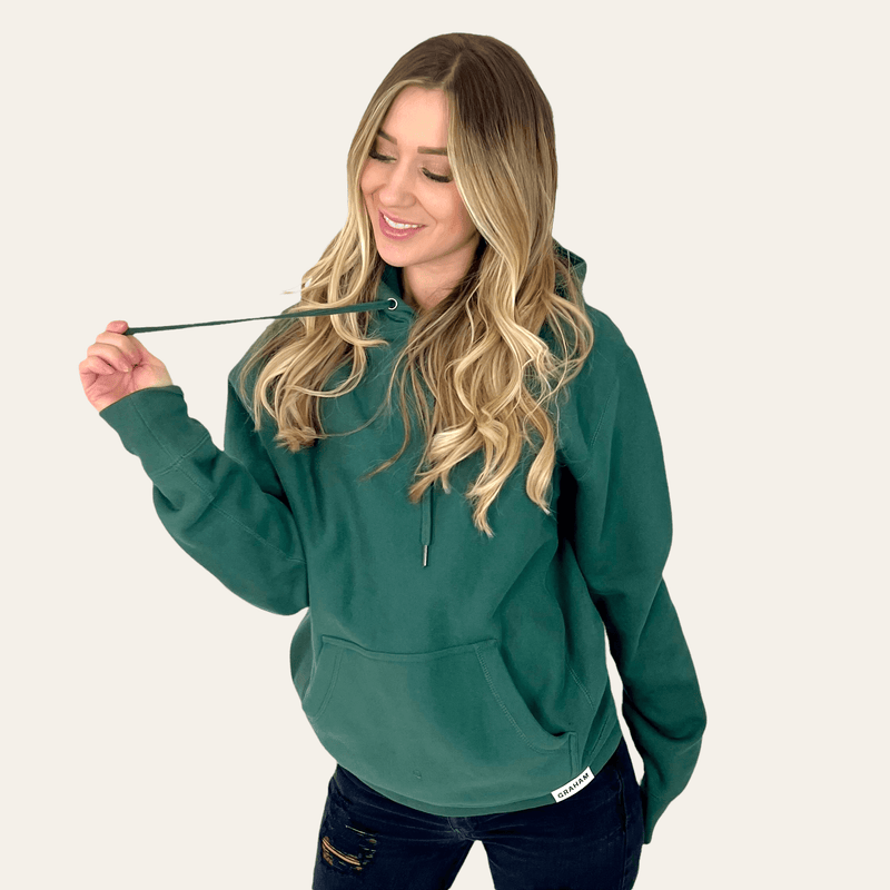 womens green hoodie