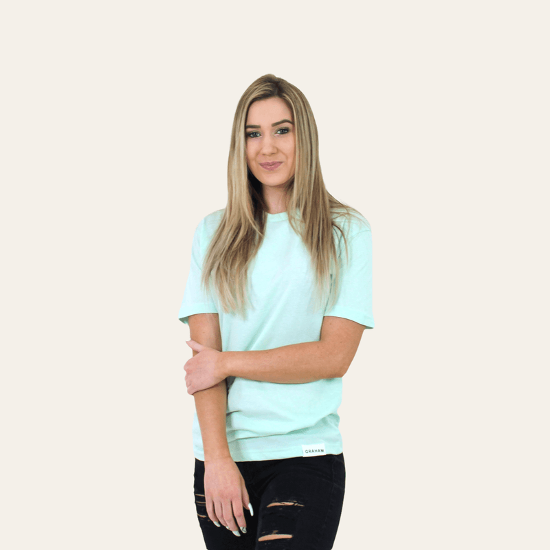 womens mint crew neck t-shirt