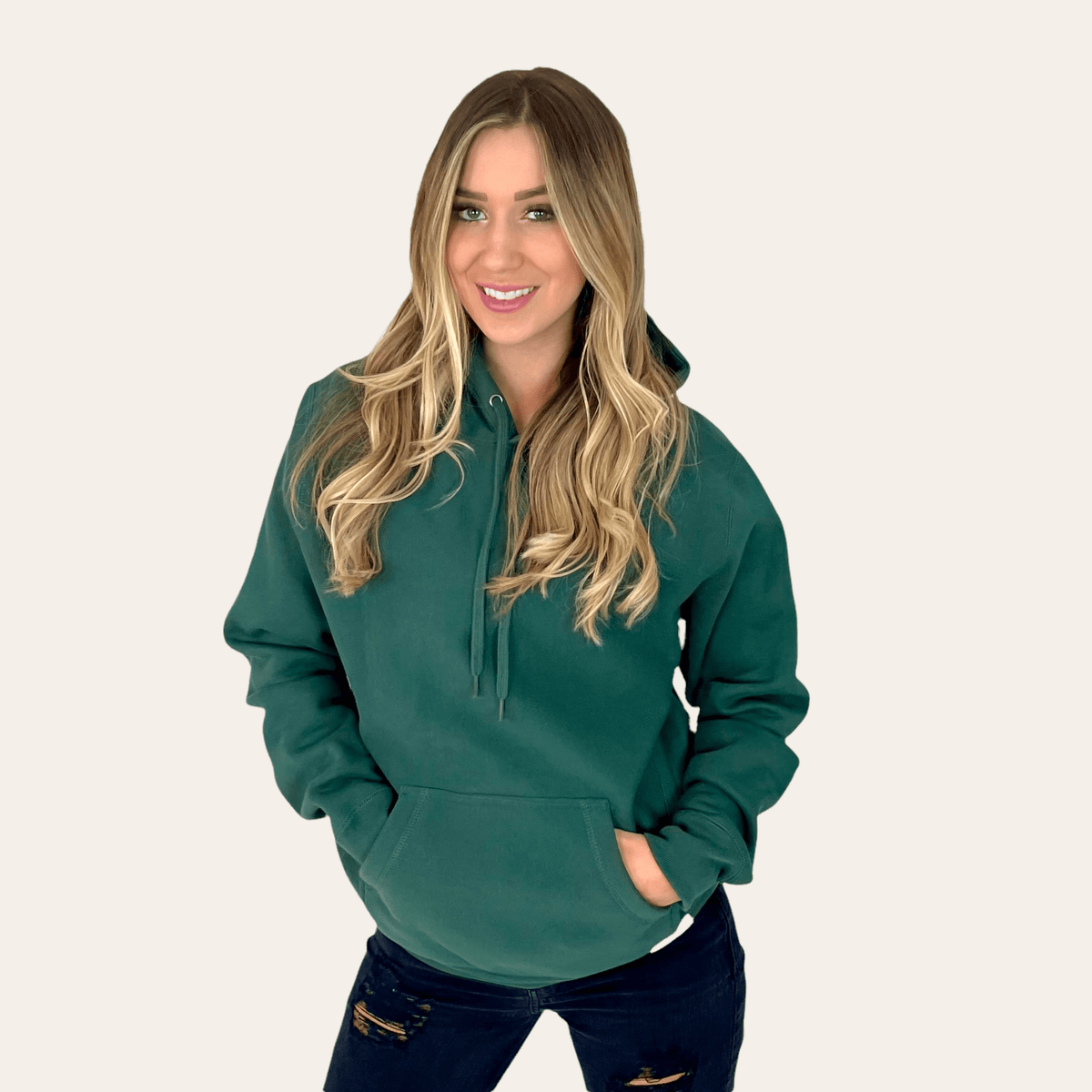 womens green hoodie