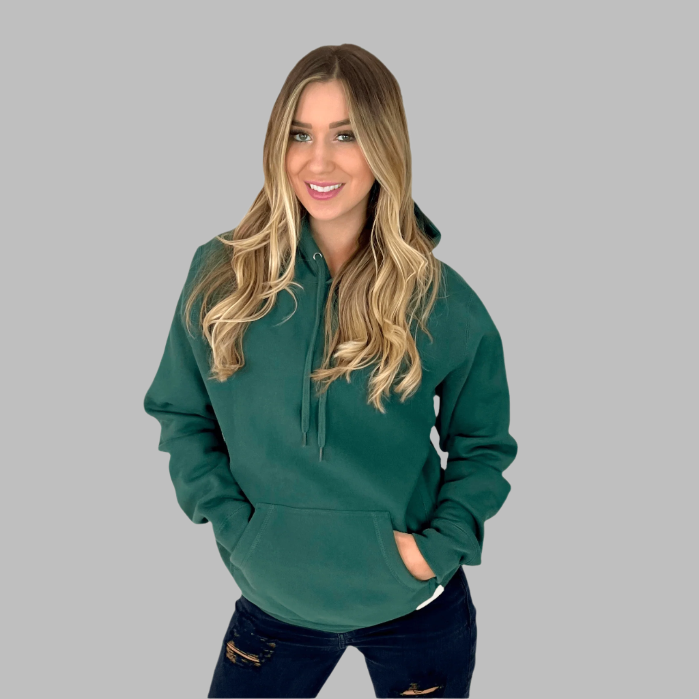 Emerald green top hoodie