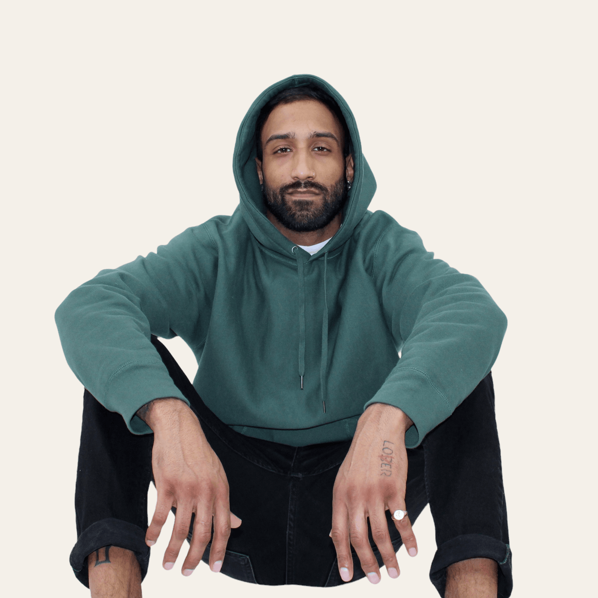 mens green hoodie