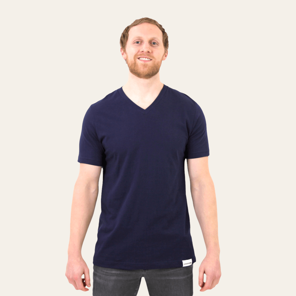 mens navy v-neck t-shirt