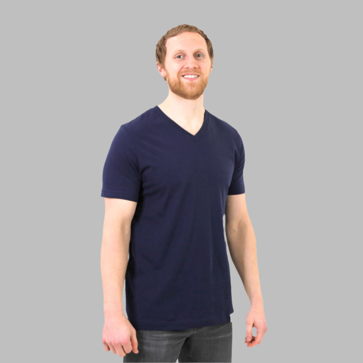 mens navy v-neck t-shirt