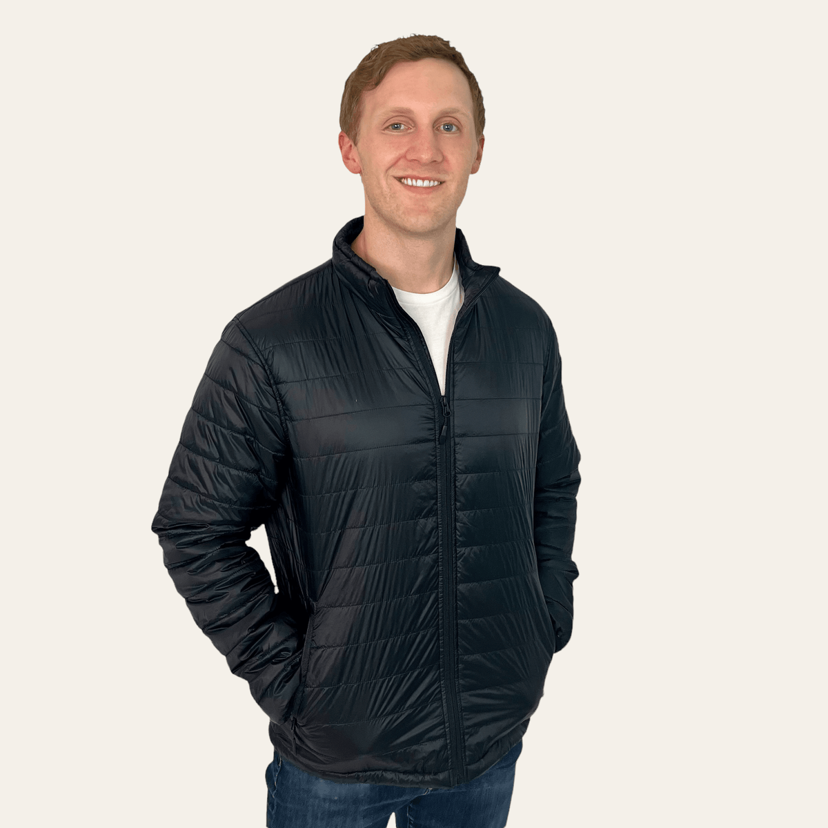 mens black puffer jacket