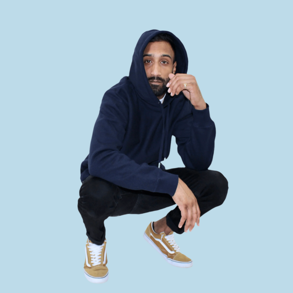 mens navy hoodie