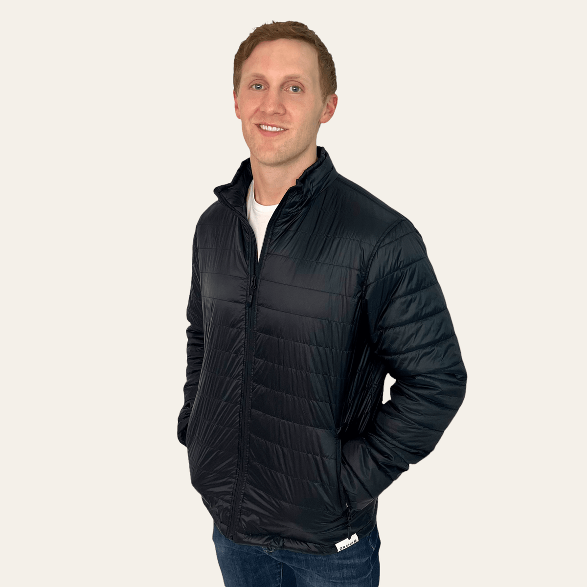 mens black puffer jacket