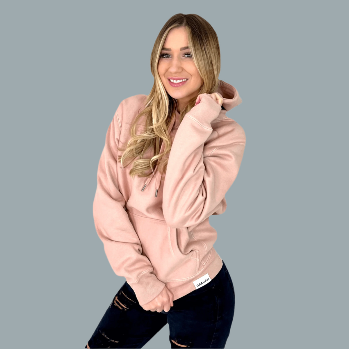 womens pink hoodie