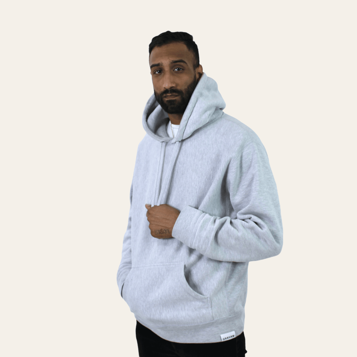 mens grey hoodie