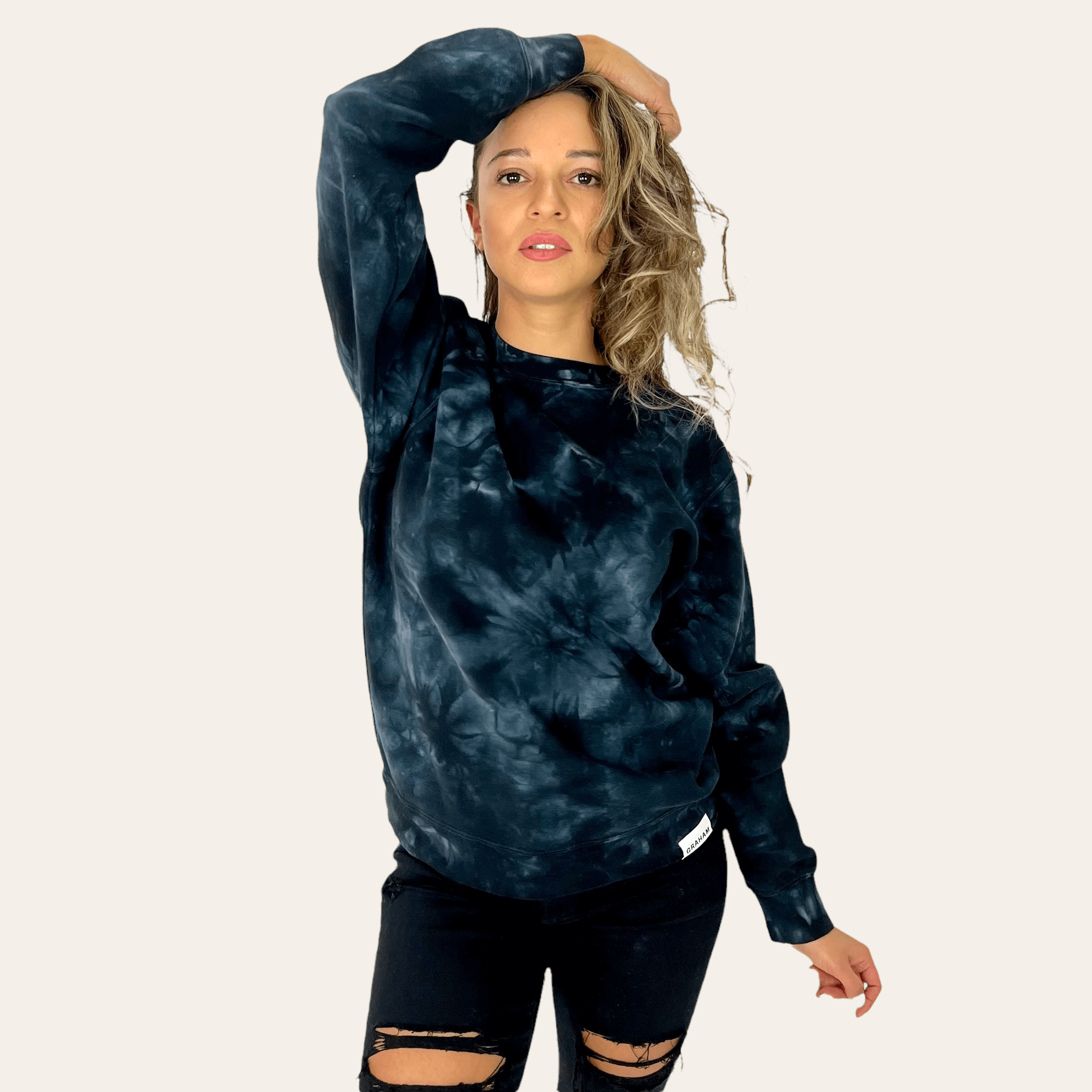 Womens tie dye sweatshirt best sale