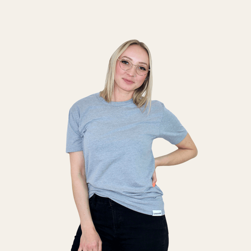 womens grey crew neck t-shirt