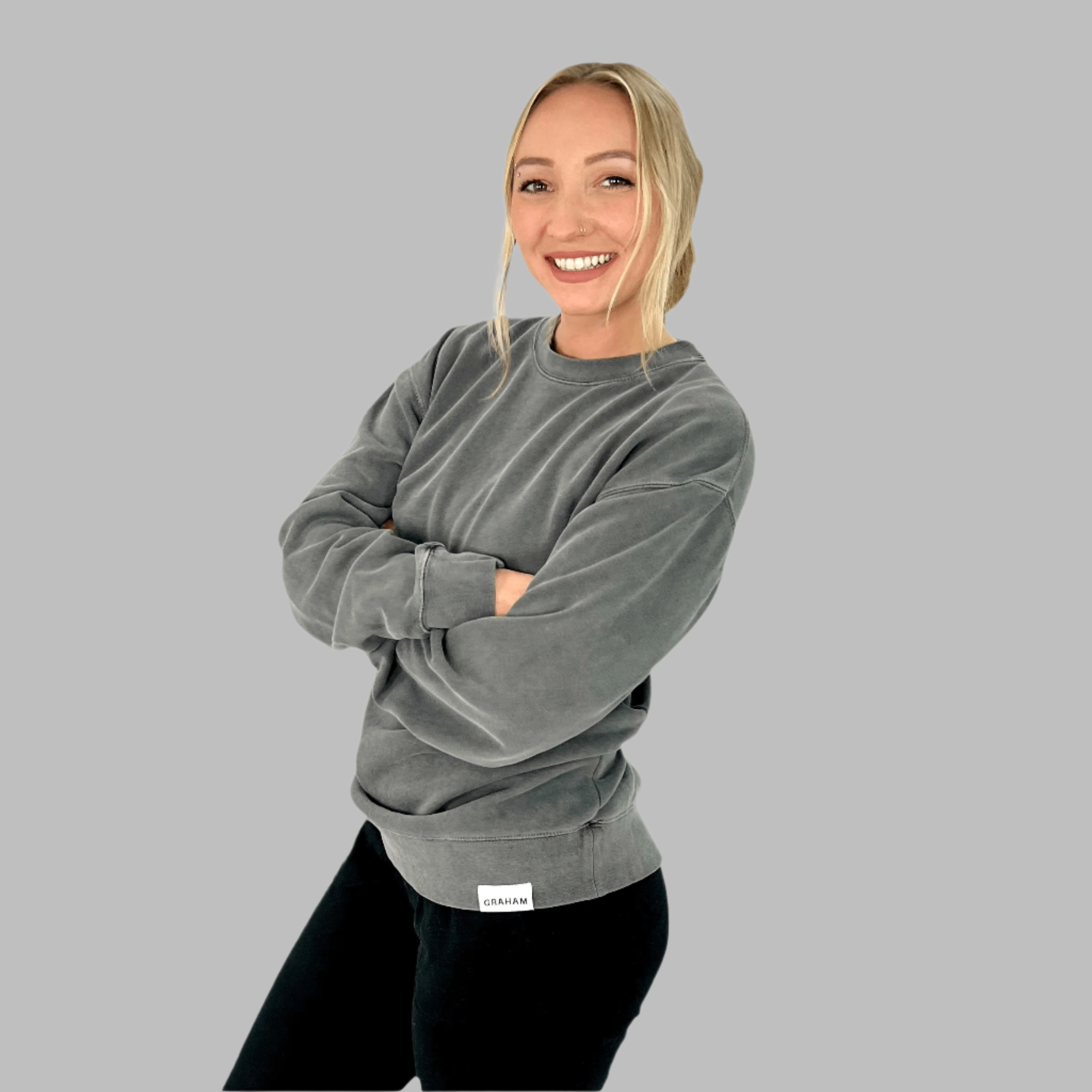 Charcoal grey sweatshirt hotsell womens