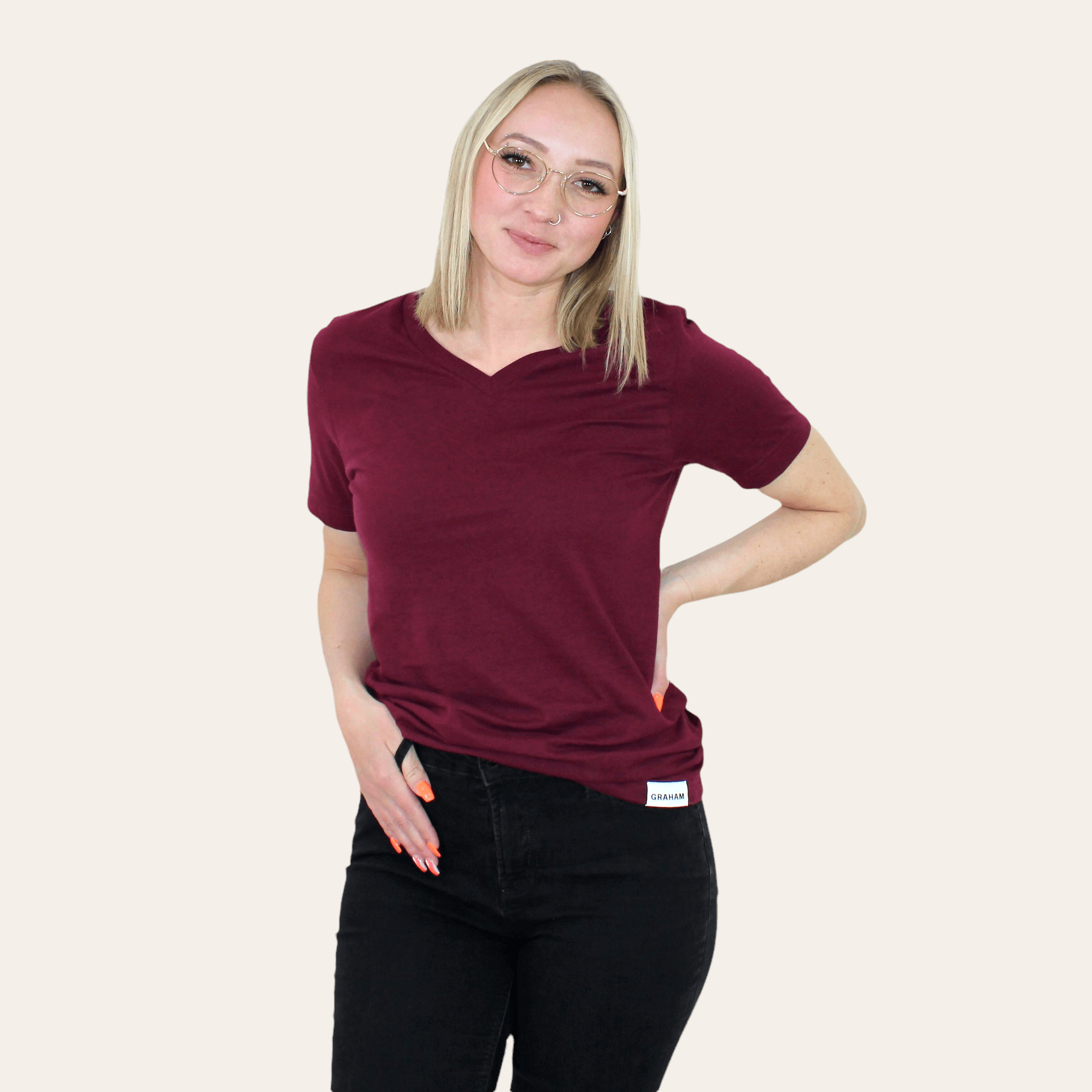 Maroon v neck t shirt shop