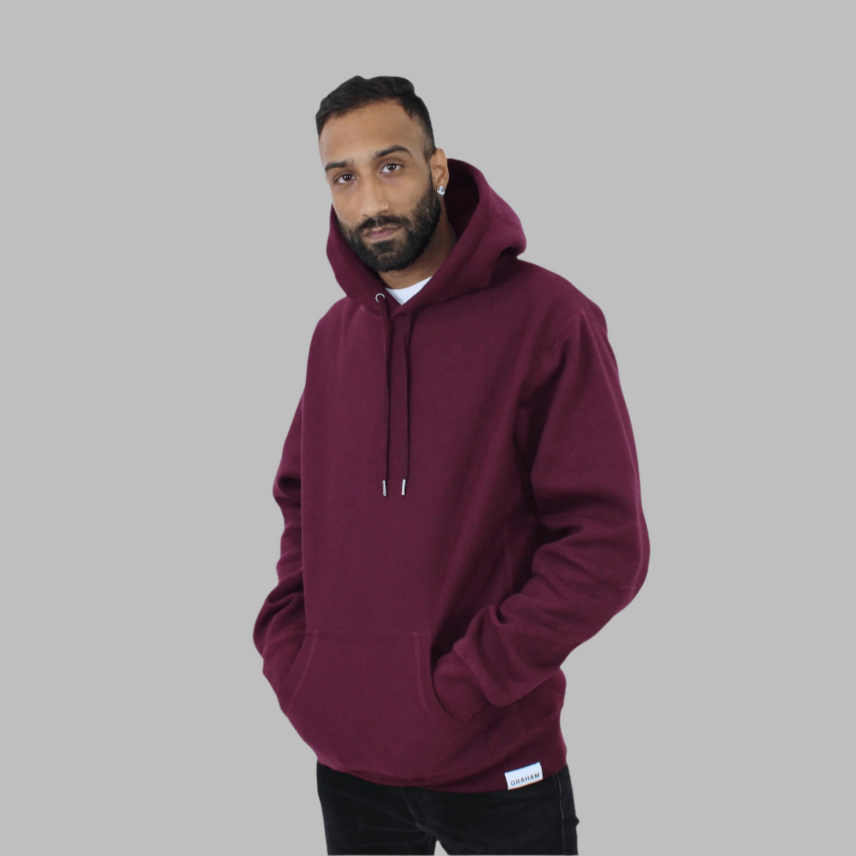 Maroon and discount black hoodie