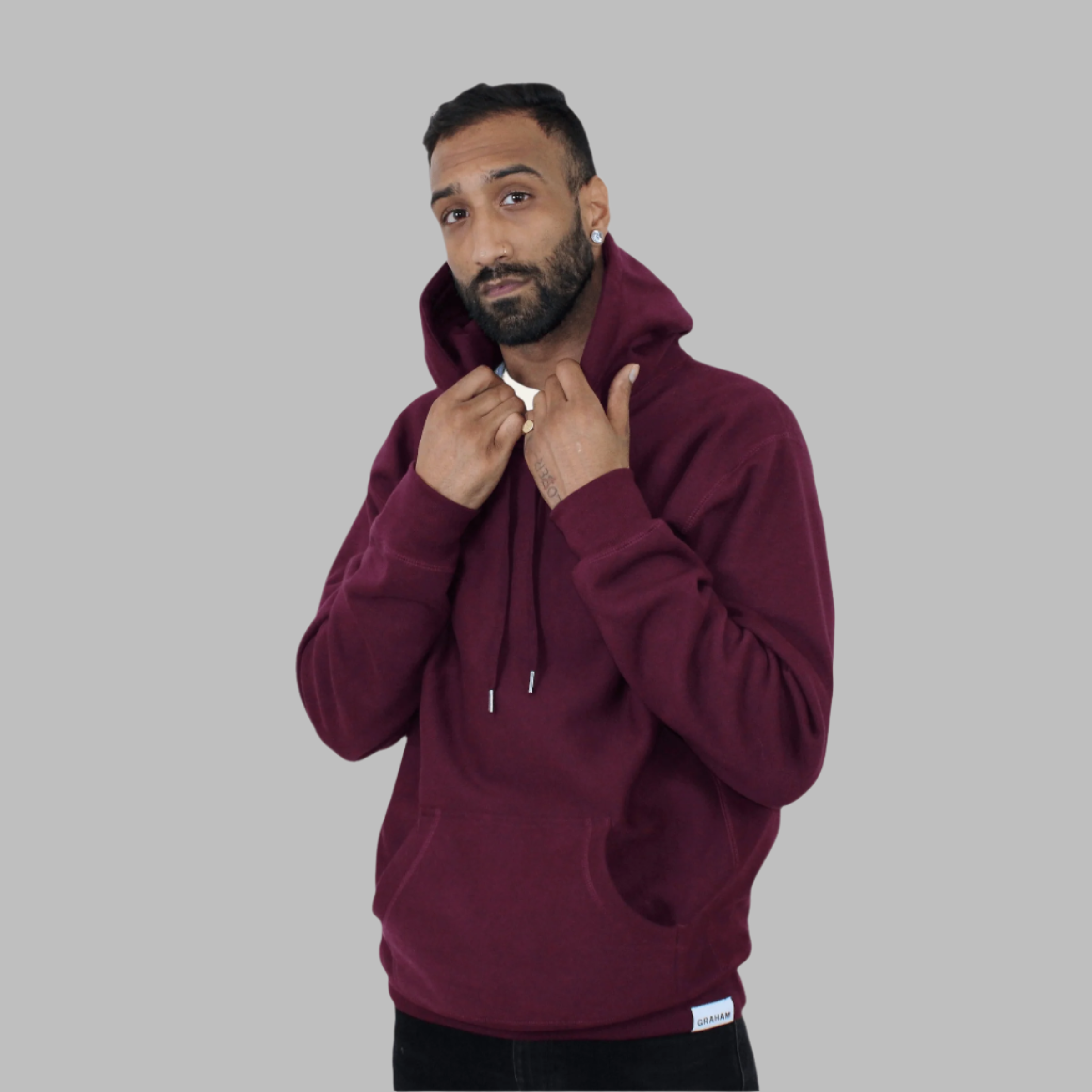 burgundy hoodies